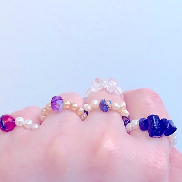 🆕Stylish _CHIC Stretchy Stackable Fashion Rings, Handcrafted By @soul_embellish - Picture 8 of 16